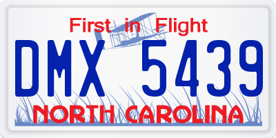 NC license plate DMX5439