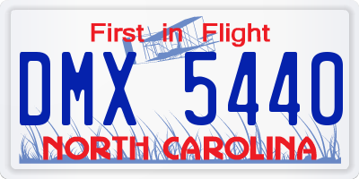 NC license plate DMX5440