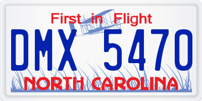 NC license plate DMX5470