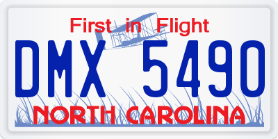 NC license plate DMX5490