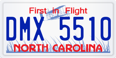 NC license plate DMX5510