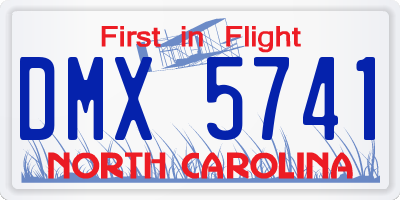 NC license plate DMX5741