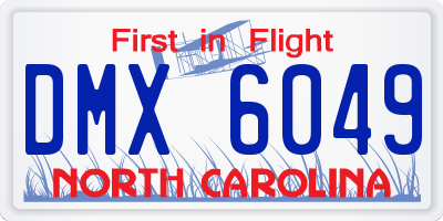 NC license plate DMX6049