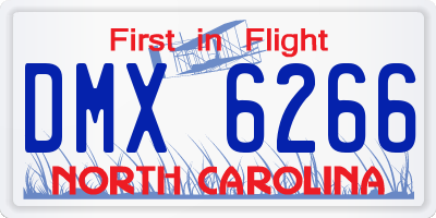 NC license plate DMX6266