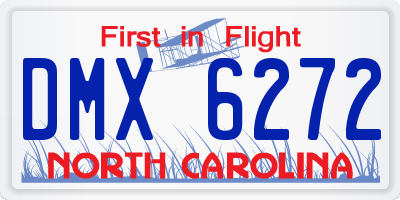 NC license plate DMX6272