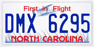 NC license plate DMX6295
