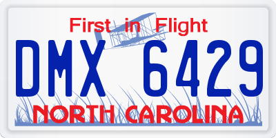 NC license plate DMX6429