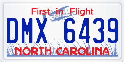 NC license plate DMX6439