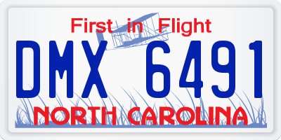 NC license plate DMX6491