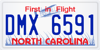 NC license plate DMX6591