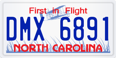 NC license plate DMX6891
