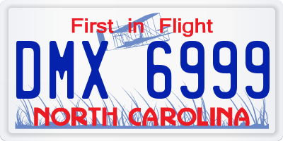 NC license plate DMX6999