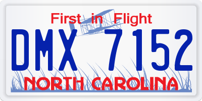 NC license plate DMX7152