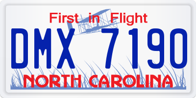 NC license plate DMX7190