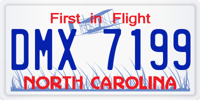 NC license plate DMX7199