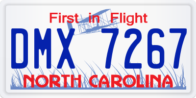 NC license plate DMX7267