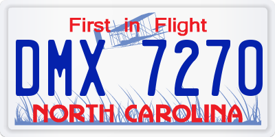 NC license plate DMX7270