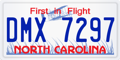 NC license plate DMX7297