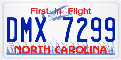 NC license plate DMX7299