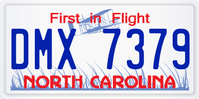 NC license plate DMX7379