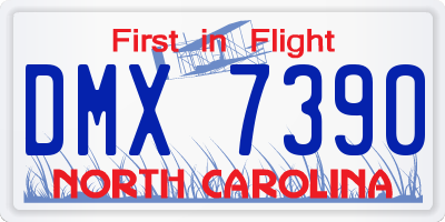 NC license plate DMX7390