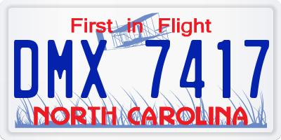 NC license plate DMX7417