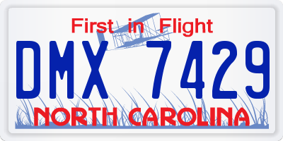 NC license plate DMX7429