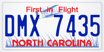 NC license plate DMX7435