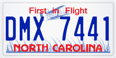 NC license plate DMX7441