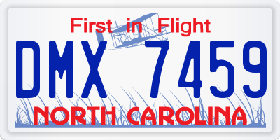 NC license plate DMX7459
