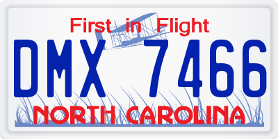 NC license plate DMX7466