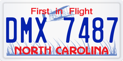 NC license plate DMX7487