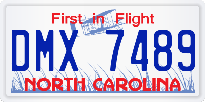 NC license plate DMX7489