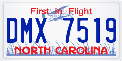 NC license plate DMX7519