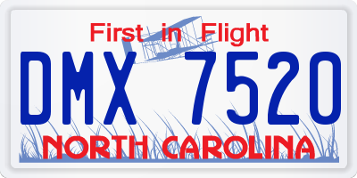 NC license plate DMX7520
