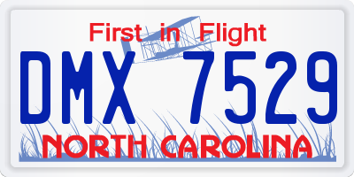 NC license plate DMX7529
