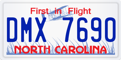 NC license plate DMX7690
