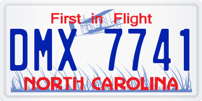 NC license plate DMX7741
