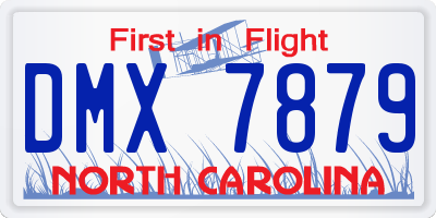 NC license plate DMX7879