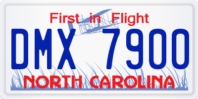 NC license plate DMX7900