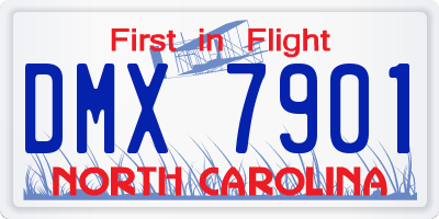 NC license plate DMX7901