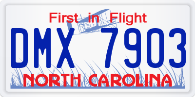 NC license plate DMX7903