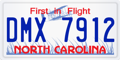 NC license plate DMX7912