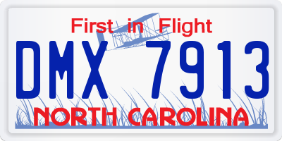 NC license plate DMX7913