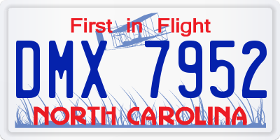 NC license plate DMX7952