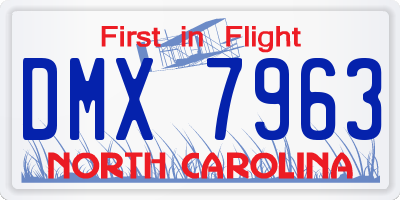 NC license plate DMX7963