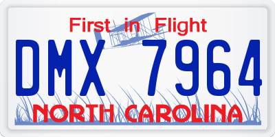 NC license plate DMX7964