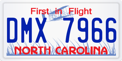 NC license plate DMX7966