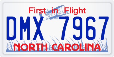 NC license plate DMX7967