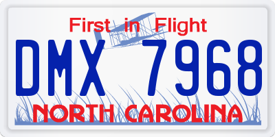 NC license plate DMX7968